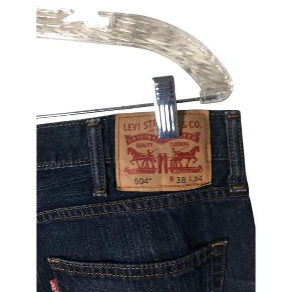 Levi Strauss & Co Jeans Men's Size 38 x 34 Blue 504 Tapered Leg - Picture 6 of 10